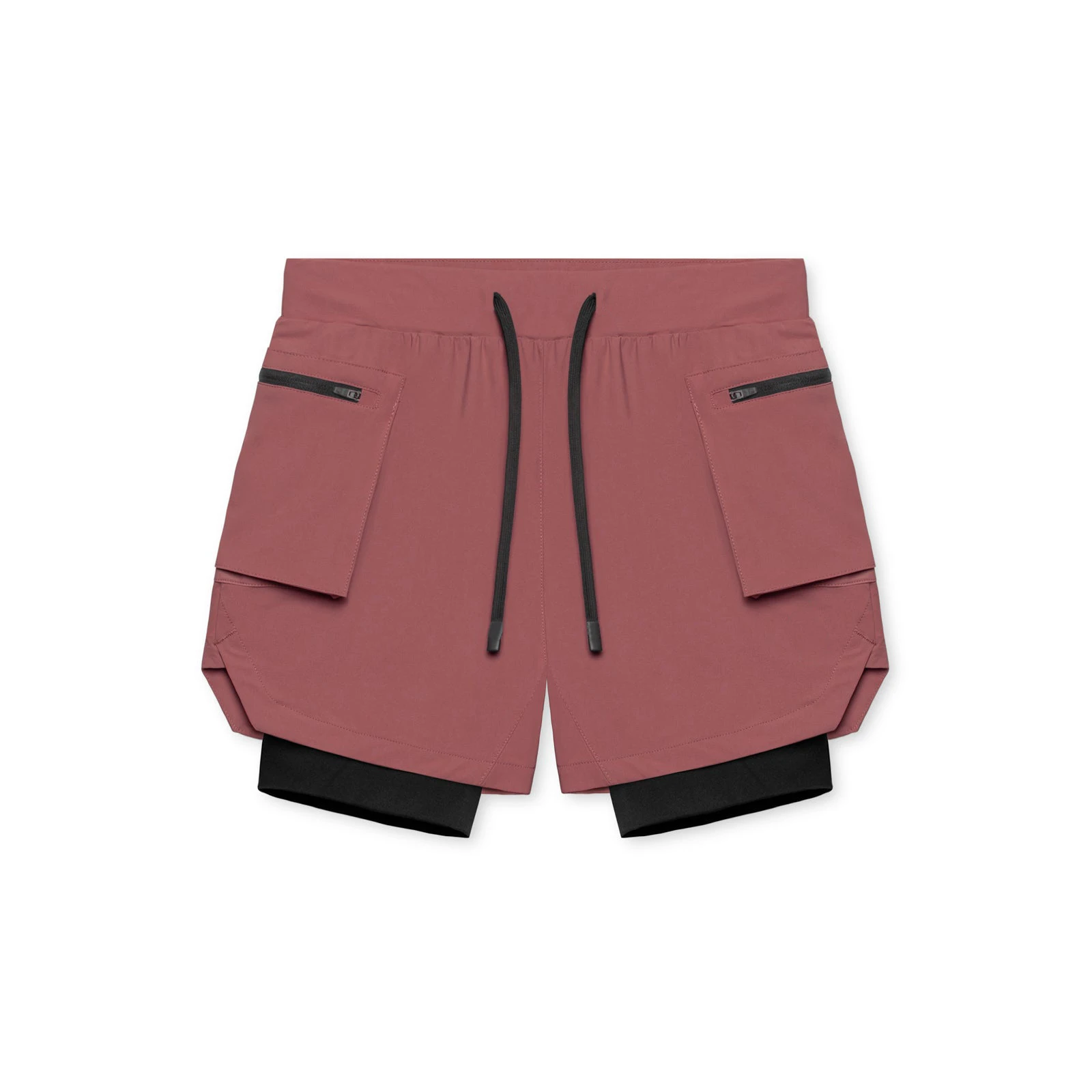 Мужские модные дышащие двухслойные спортивные шорты быстросохнущие для