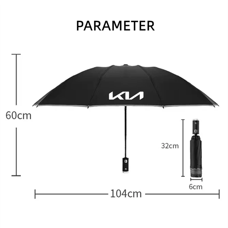 Автоматический зонт со светоотражающей полосой дождестойкий ветроустойчивый