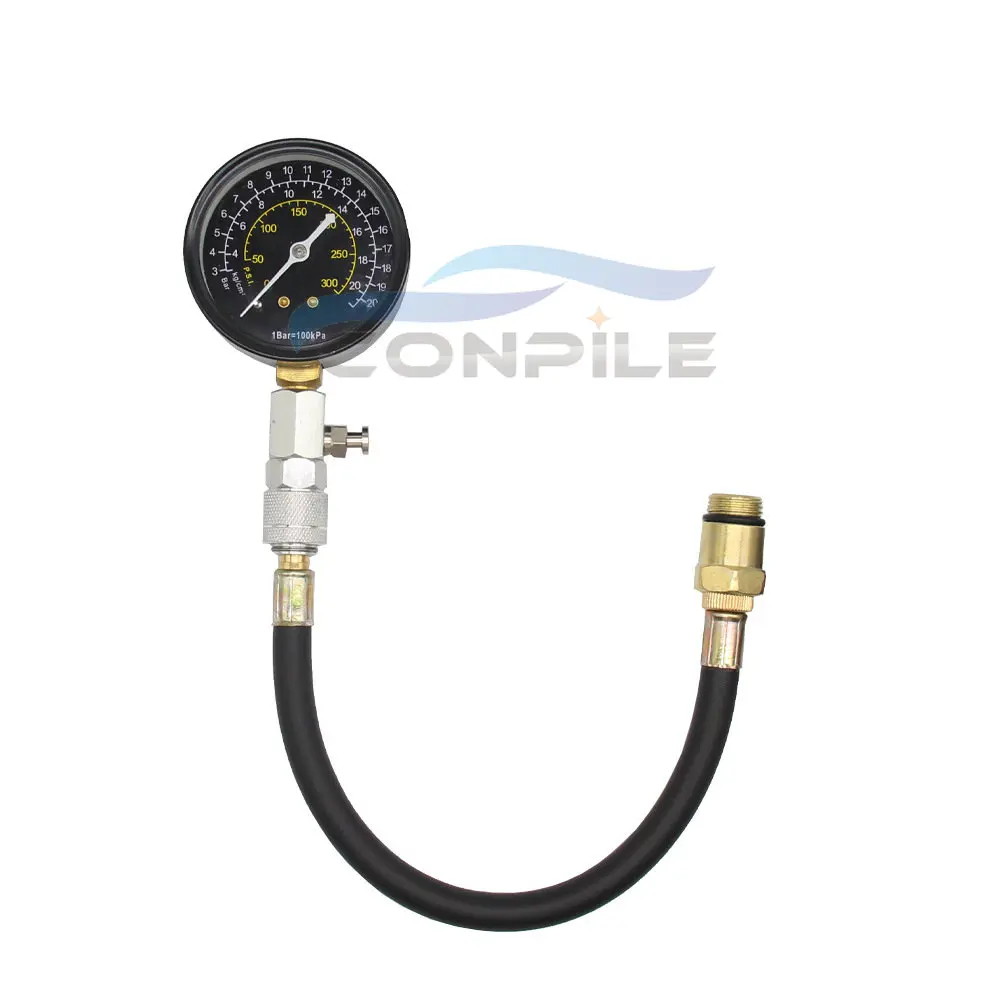 

0-300PSI Engine Cylinder Compression Tester Testing Gauge Auto Check Test Repair Tool Kit 0-300 Psi Pressure