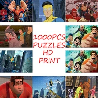 disney wreck it ralph cartoon film stills 1000pcs puzzles paper jigsaw puzzle game picture for kids friend gift relaxing brain