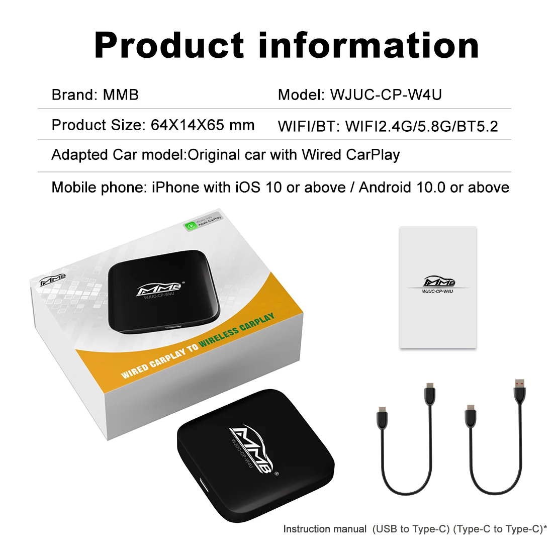 MMB AI Box Carplay Android 11 для автомобилей с заводской функцией беспроводное Apple Youtube видео