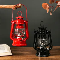 19/25cm Retro Kerosene Lamp Handheld Iron Vintage Oil Lamp Bar Restaurant Decoration Crafts Outdoor Camping Lights Photo Props