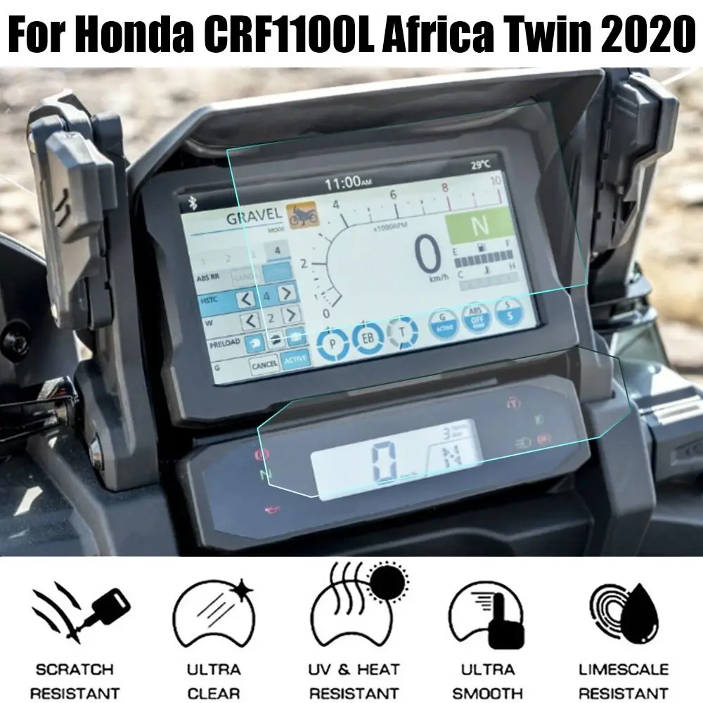 

Защитный экран из ТПУ для Honda CRF1100L Africa Twin 2020, пленка для мотоцикла, инструмента, спидометра, Защитная пленка для экрана