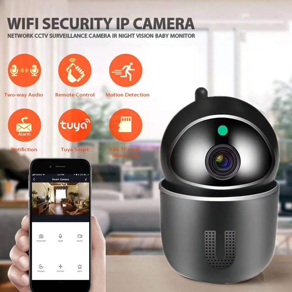 

1080P 2MP Tuya Smart Mini WiFi IP Camera Indoor Wireless Security Home CCTV Surveillance Camera 2MP With Auto Tracking