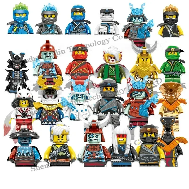 Mini figurines Ninjago pour enfants  jouets de construction  cadeaux d'anniversaire  4CM