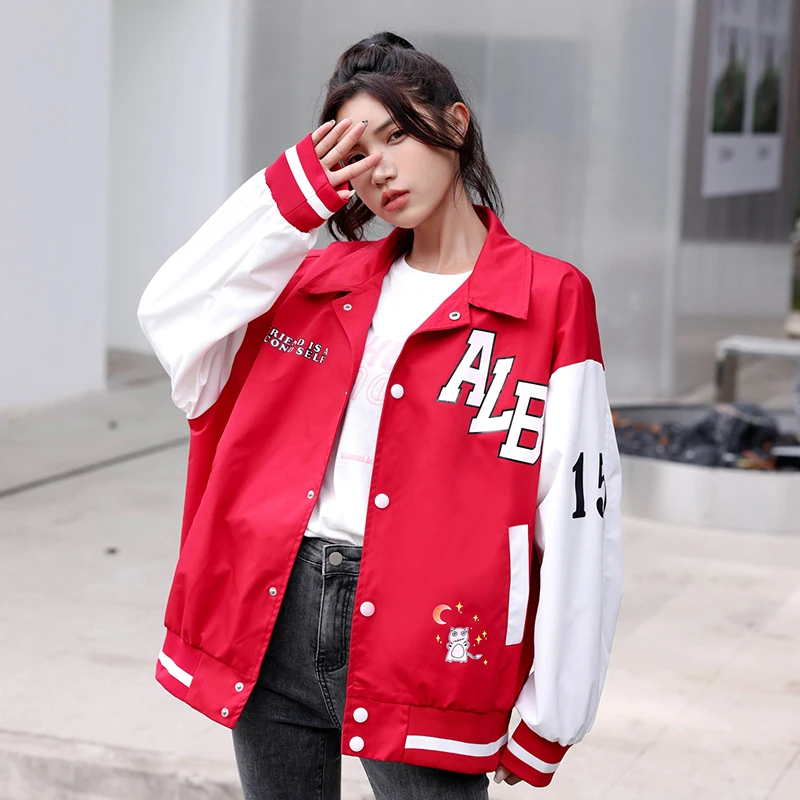 

Женская Весенняя куртка KCHY, американская Ретро универсальная бейсбольная форма, модная верхняя одежда, школьная сезон, Студенческая одежда