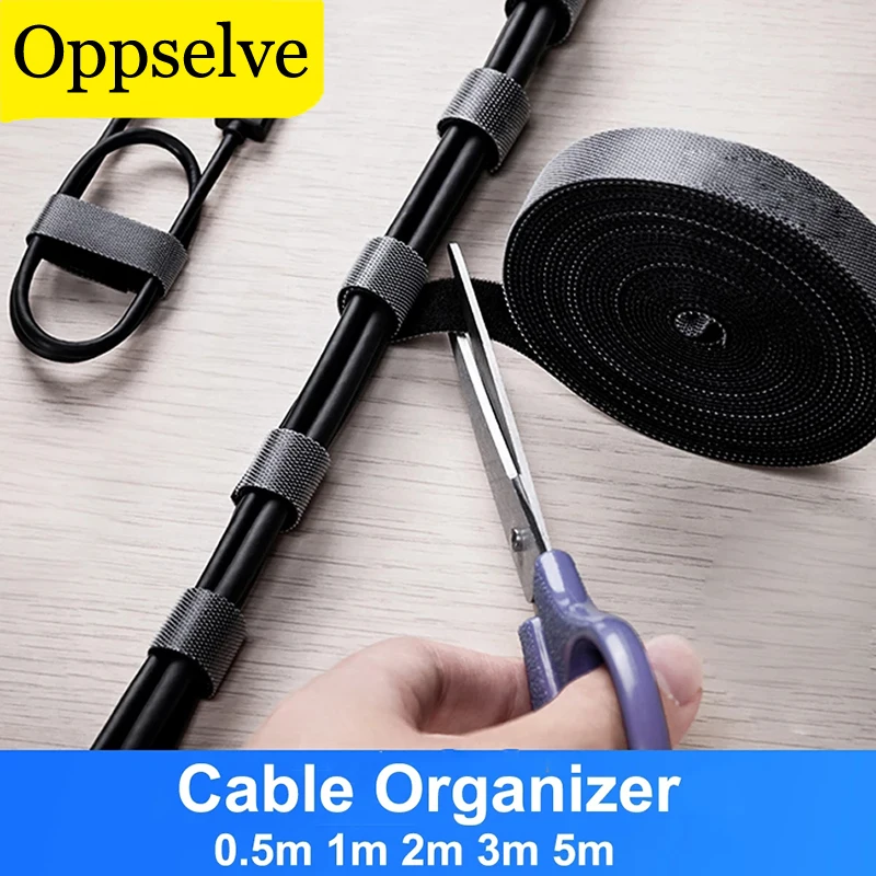 

1m 5m Cable Organizer For iPhone 12 Samsung Xiaomi USB Cable Wire Winder Clip Earphone Holder Mouse Cord Protector Management