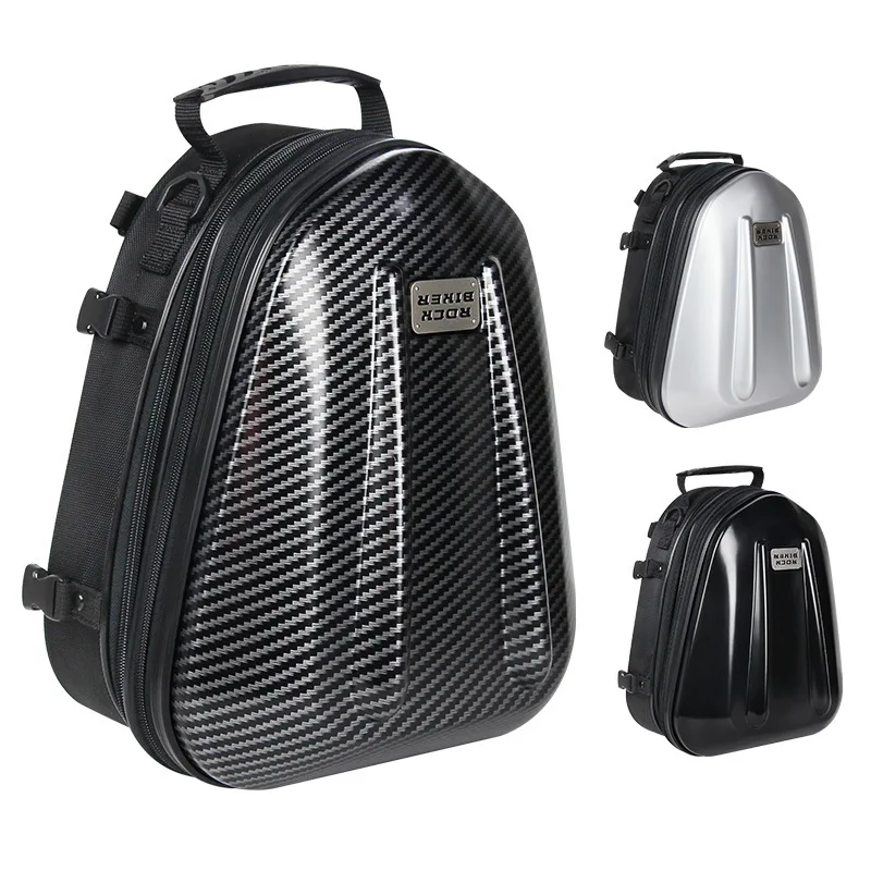 Medium Size ROCK BIKER Motorcycle Rear Seat Bag Fuel Tank Bag Hard Case Bag Motocross Riding Waterproof Backpack