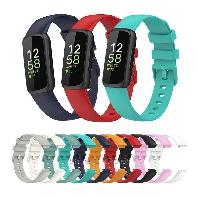 

Ремешок силиконовый для смарт-часов Fitbit inspire 3, браслет для официального бренда Fitbit inspire 3 с застежкой того же цвета