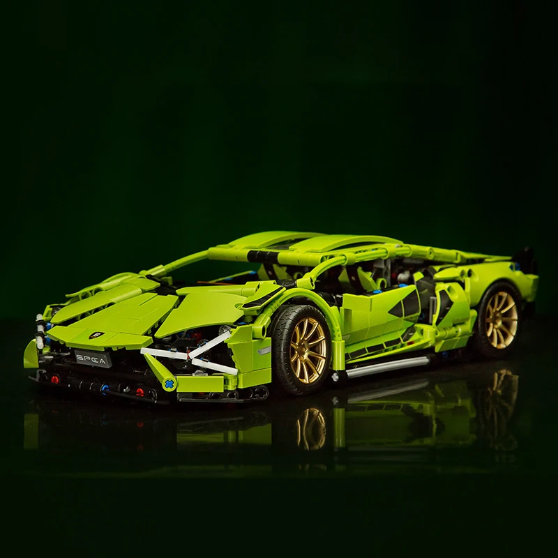 Детский подарок супергоночная технология модель автомобиля строительные блоки