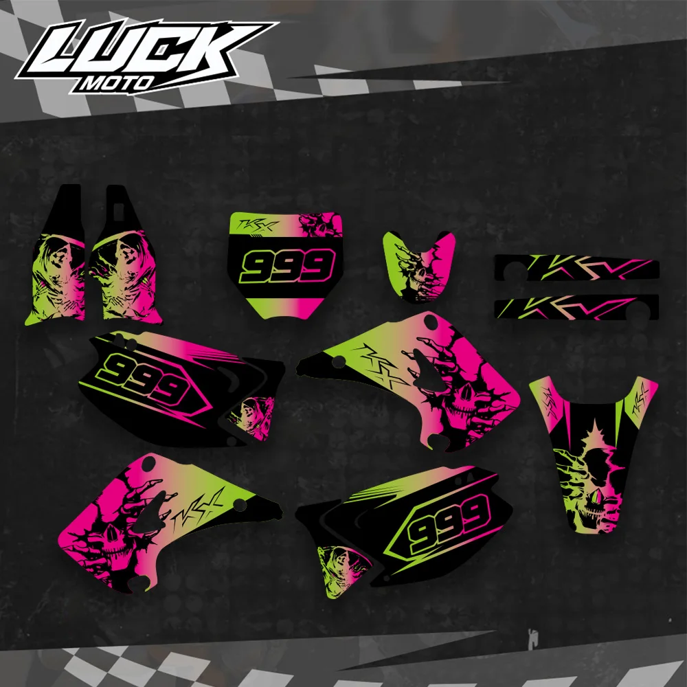 Мотоциклетная наклейка для KAWASAKI KX125 KX250 KX 125 250 2003-2012 2011 2010 2009 Графический фон