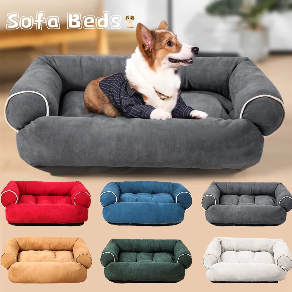 

Lounger Bed Machine Washable Super Soft Plush Fluffy Warming Pet Bed Sleeping Dog Sofa Bed For Dog Cat Sofa Dog Bed nerg