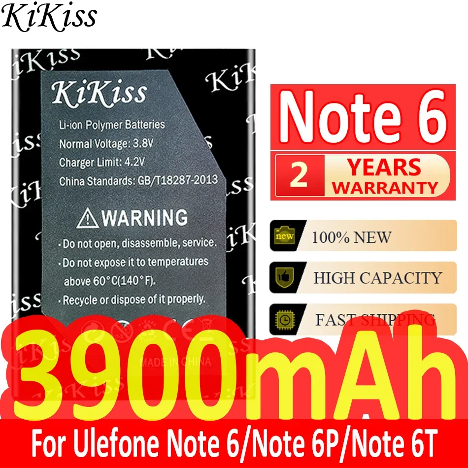 

Мощная батарея 3900 мАч KiKiss Note6 (3277) для Ulefone Note 6 6T 6P/Note 6P/Note 6T Note6P Note6T