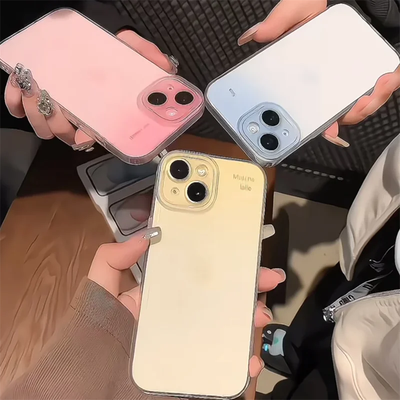 Мягкий чехол для телефона с градиентом цвета iphone 15 pro max 14 plus 11 13 12 силиконовая