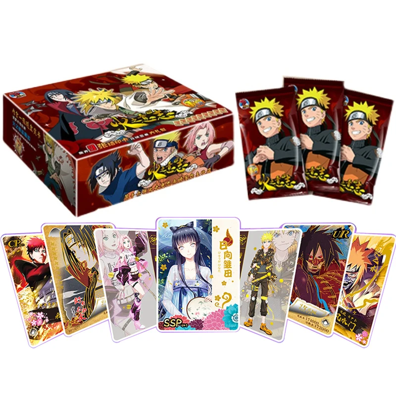 

Naruto Cards Anime Character Hyuga Hinata Haruno Sakura Rare Bronzing Collection Cards Limited SSP Flash Cards Kids Gifts Toys