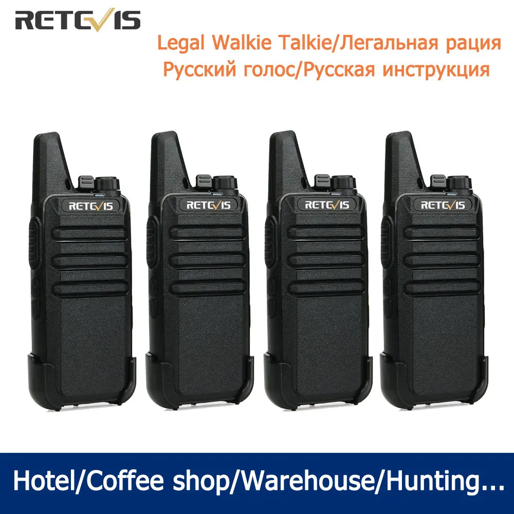RETEVIS RT622 Mini Walkie Talkie 4 pcs PMR446 PTT VOX Two Way Radio Walkie-talkie 4 Pieces Portable Radio for hunting FRS Radio