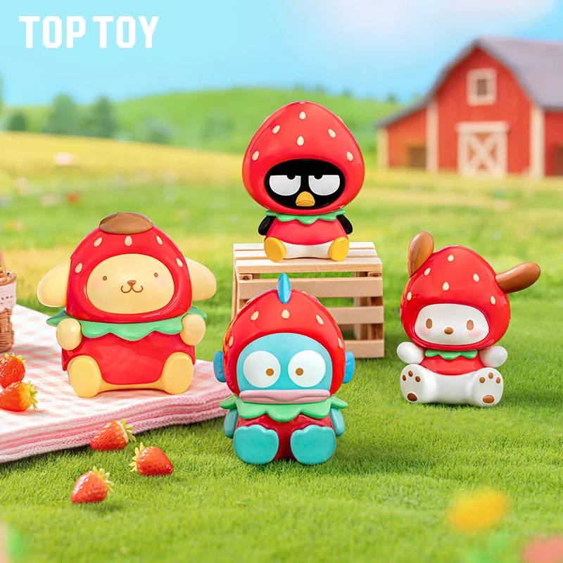 Фото TOPTOY Sanrio Character Strawberry Candy Series: Мини-брелок-подвеска для рюкзака, оригинальные игрушки-сюрпризы, кавайные аниме-фигурки №3