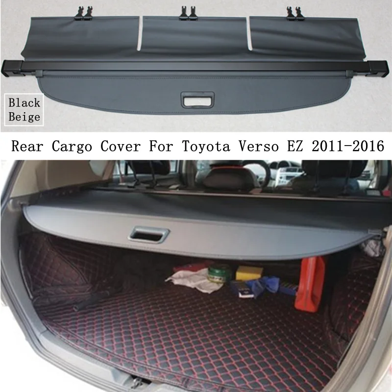 Rear Cargo Cover For Toyota Verso EZ 2011 2012 2013 2014 2015 2016 Privacy Trunk Screen Security Shield Shade Auto Accessories