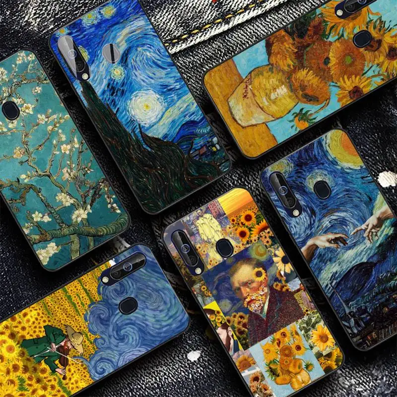 

Van Gogh Starry Sky Art Phone Case for Samsung A51 01 50 71 21S 70 31 40 30 10 20 S E 11 91 A7 A8 2018