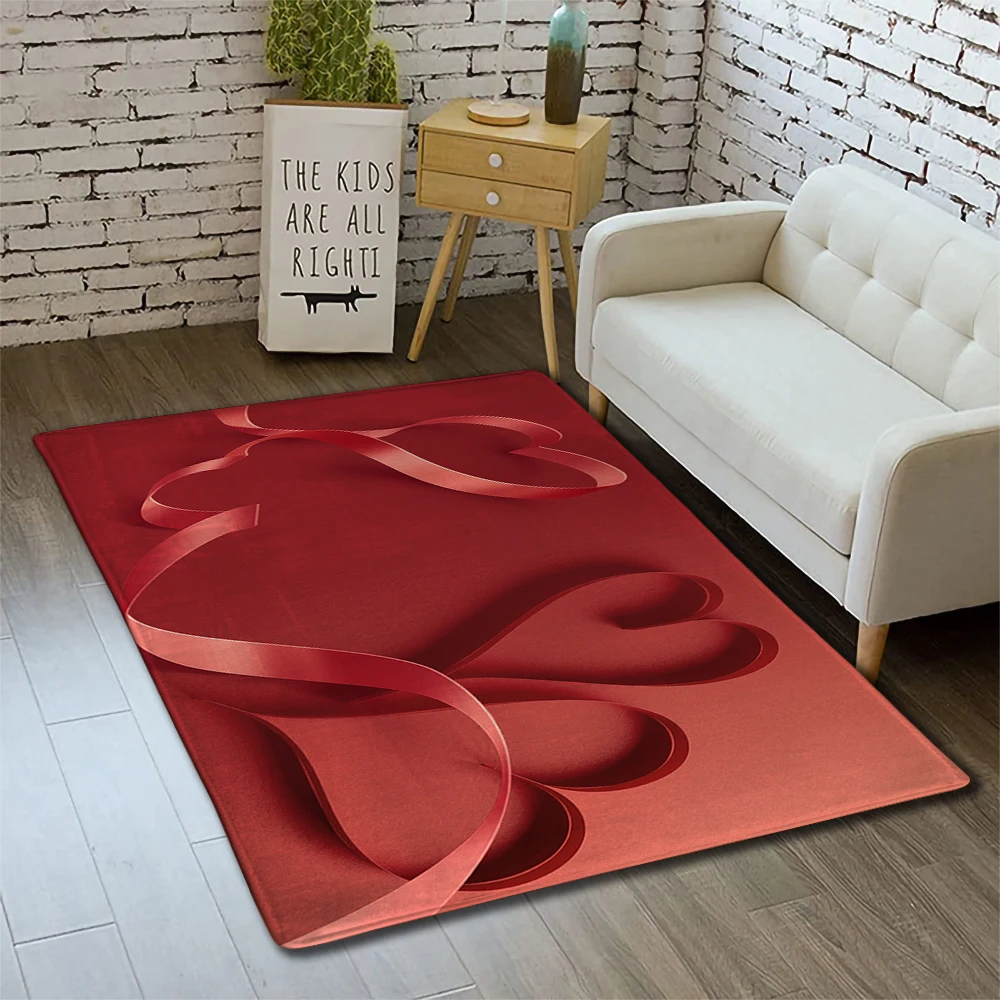 Ковер на День святого Валентина Противоскользящий альфомбра коврик Tapis Tapete