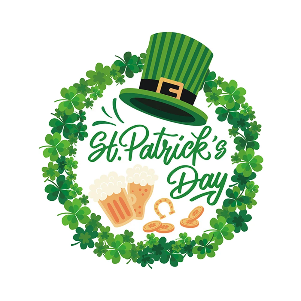 

Party Scene Layout Prop Patrick's Day Glass Decal Well-made Creative Window Wall Decal for Decor