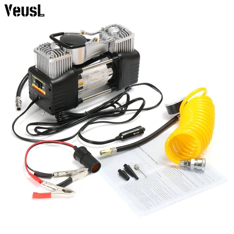 Car Tire Inflator Pump Portable 150psi 4wd Kit Pressure Pump Dual Cylinder Pressure Pump Tool Sets