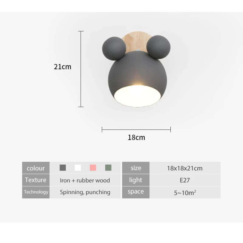 Современные настенные светильники с Микки Маусом красочные бра для кухни