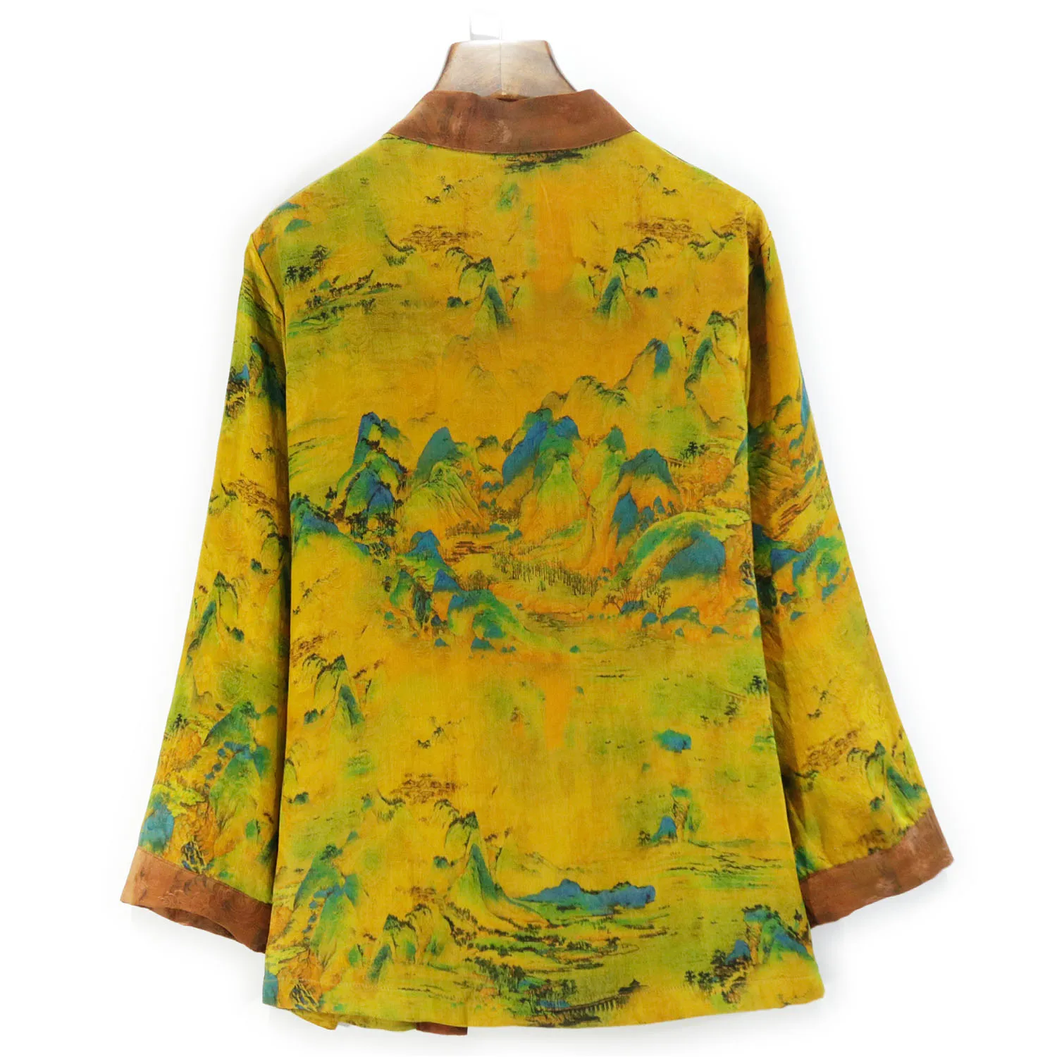 Qianli Jiangshan в китайском стиле 100% натуральный шелковый шелк HuaLuo шаль из пряжи Red Cloud