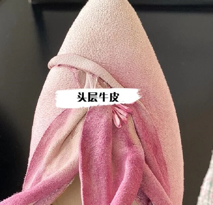 2023 New Retro Pointed Toe Slip On Flat Shoes Women's Genuine Leather Handmade Petal Ladle Shoes Flat Versatile Women Shoes