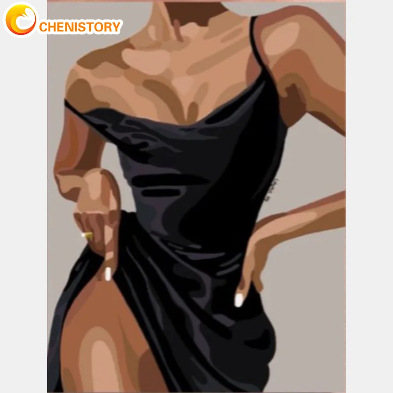 

CHENISTORY 40X50cm Painting By Numbers Sexy Woman Pictures By Numbers Handmade For Adults On Canvas Gift Paint Kit Gift
