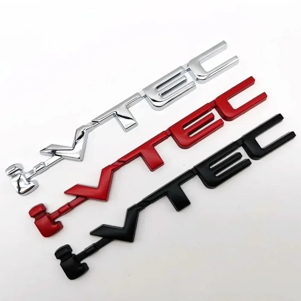 Фото 3D металлическая черная хромированная красная эмблема с надписью I VTEC, наклейка для заднего багажника автомобиля, эмблема I VTEC, аксессуары для автомобилей IVTEC №2