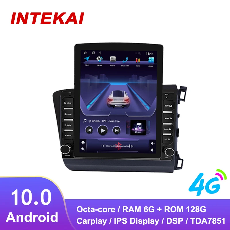 

Автомагнитола 9,7 дюймов с вертикальным экраном Tesla, Android 10,0, GPS-навигацией, Авторадио, мультимедийный плеер для Honda CIVIC RHD 2012, 2015