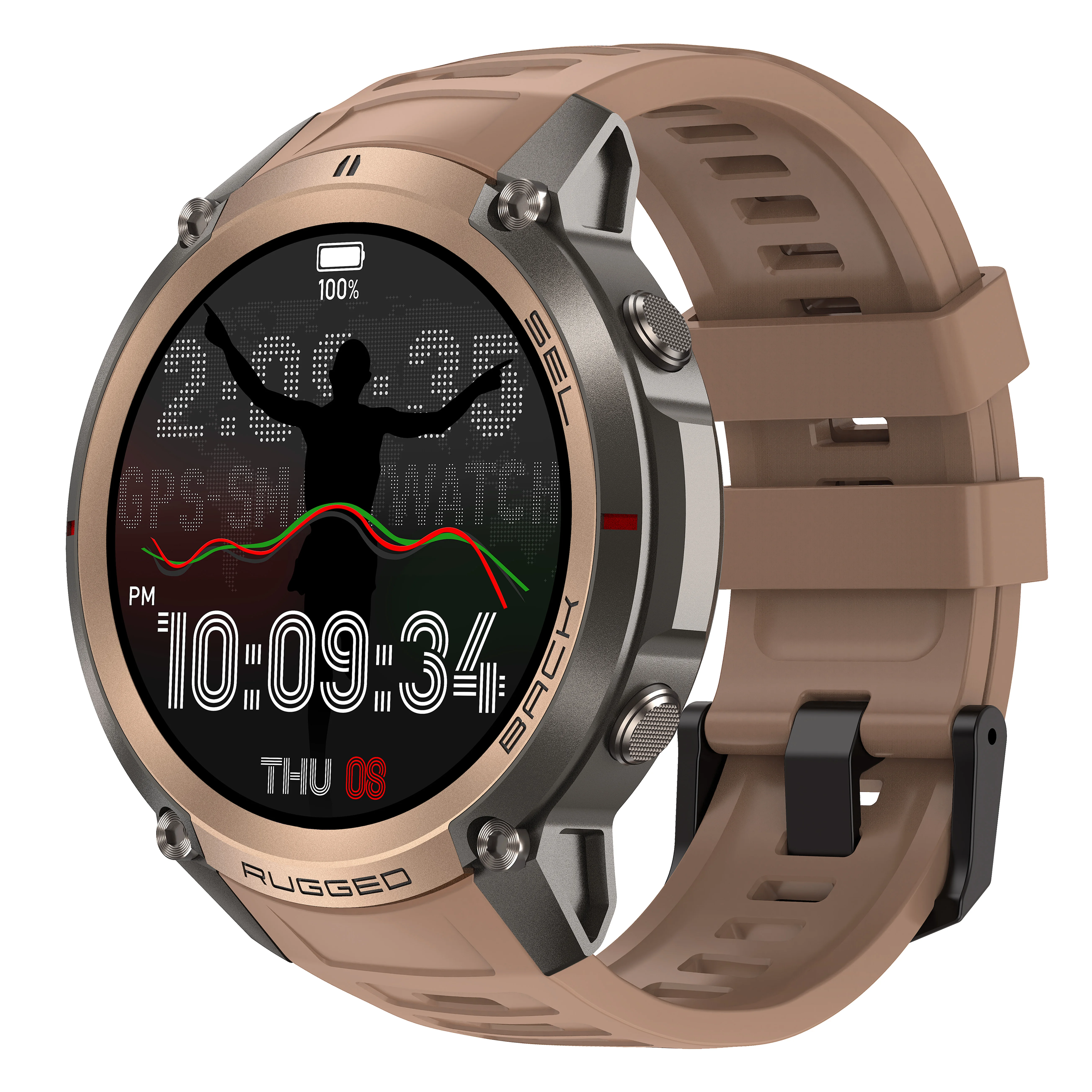 Фото Умные часы 2026 DM59 с офлайн-картой, встроенным GPS, 1,43-дюймовым AMOLED-экраном, водонепроницаемостью 5ATM, компасом, спортивные смарт-часы для мужчин. №4
