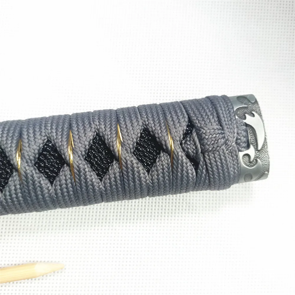 26 см серая ручка из сплава защита для рук Tsuba Menuki Fuchi Kashira японского самурая катаны
