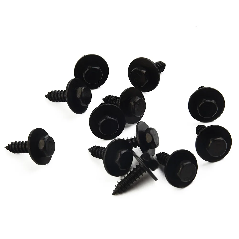 

Self-Tapping Screws Black Car Hex Washer Head Interior Parts Replacment Universal 20pcs/kit 4.8x19mm Accessories