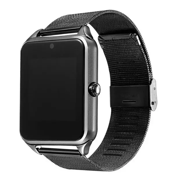 

Smart Watch Touch Control SIM TF Card Bluetooth Calling Sport Photograph Music With Metal Bracelet for Fashion Men and Women