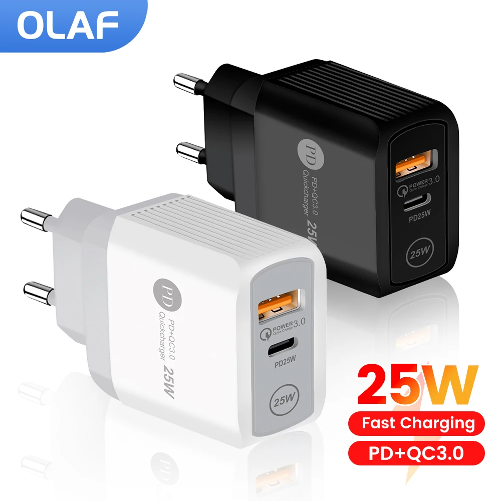 

Olaf PD 25 Вт USB зарядное устройство Быстрая зарядка QC 3,0 Быстрая зарядка USB C зарядное устройство адаптер для iPhone Sumsung Huawei Xiaomi зарядное устройство Type C