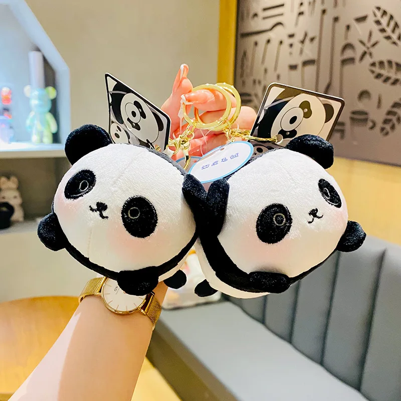 

XM-funny Creative decompression fabric doll papa panda series key chain bag pendant personality pendant key chain