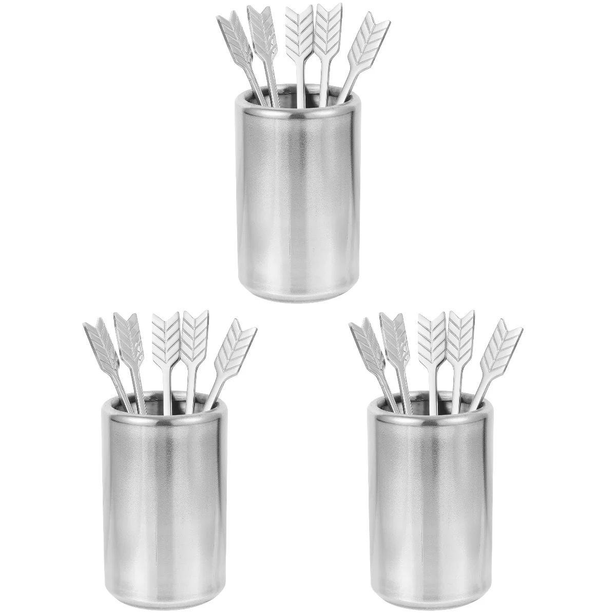 

Forks Forkpicks Fruit Stainless Steel Salad Cocktail Stirring Sticks Dessert Cake Piker Stick Snack Coffee Swizzle Tasting