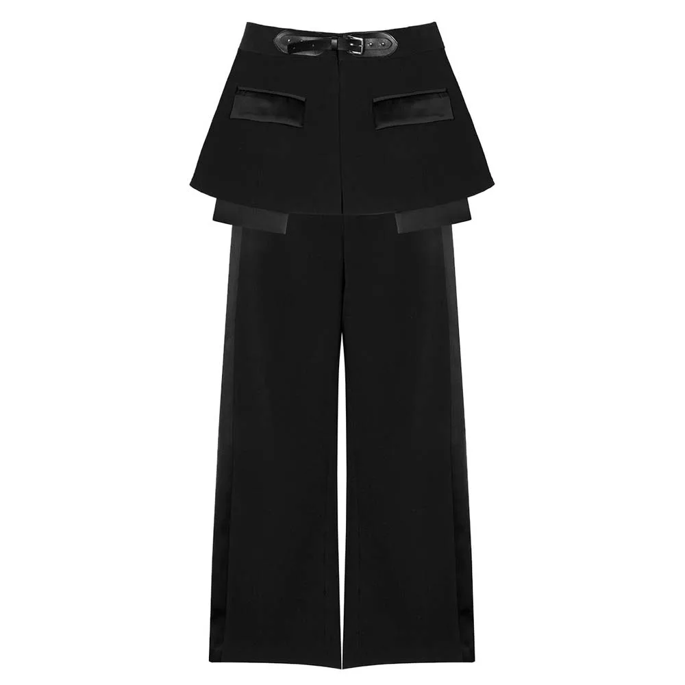 

High Quality Long Trousers for Women High Waisted Black Autumn Winter Wide Leg Pants Fashion Elegant Ladies Pants Clothes New OL
