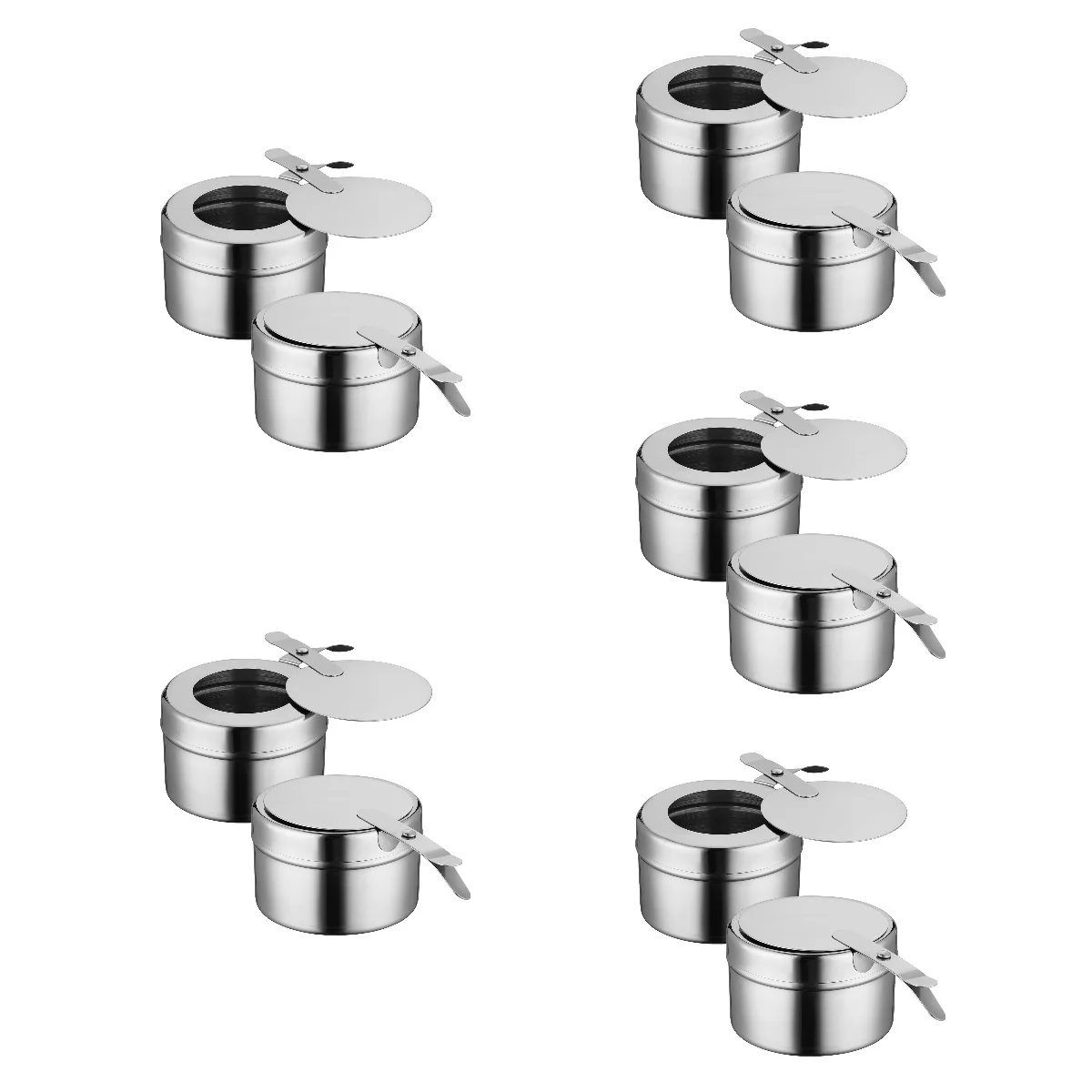 

10 Pcs Server Fuel Holder Utensil Lid Chafer Buffet Barbecue Party Stove Brazier