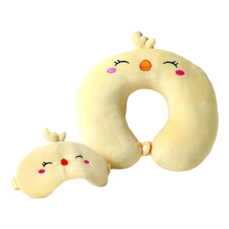 

Мягкая U-образная подушка для шеи с маской для глаз — ваши идеальные спутники в путешествии