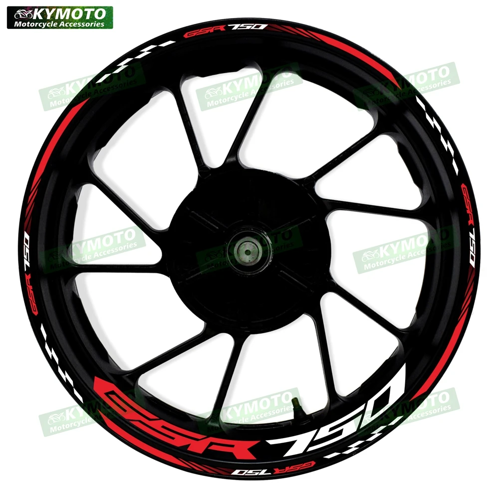 

Для мотоцикла GSR750 GSR 750 17-дюймовые наклейки на передние и задние колеса, украшения, водонепроницаемые светоотражающие наклейки на обод