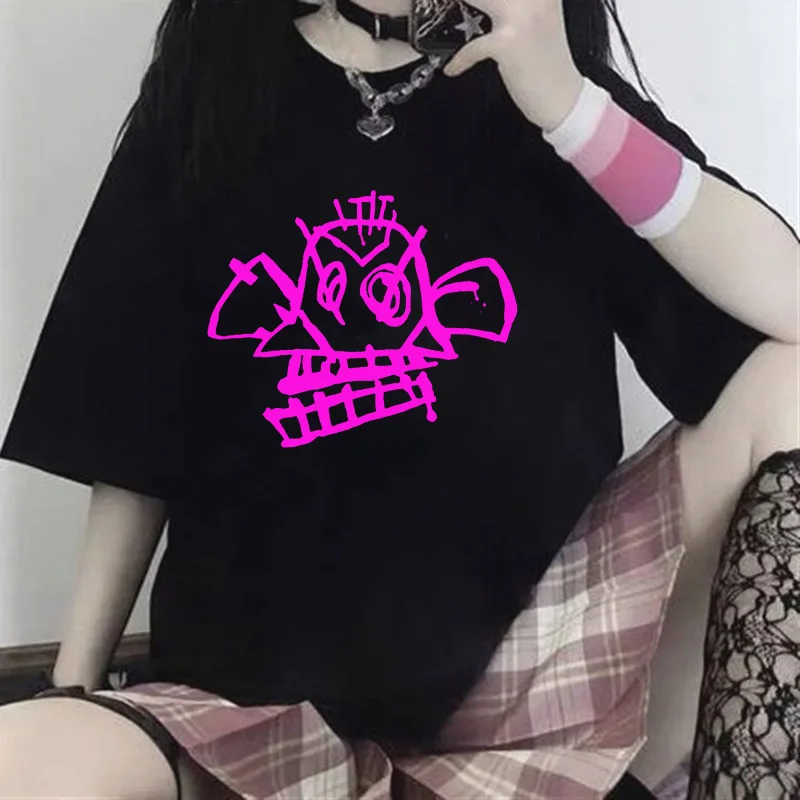 

Summer Tee Shirt Women Cotton Short Sleeve Printed T-shirt Cute Tops Casual Cartoon Knitted Woman Clothing Ropa Mujer Camisetas