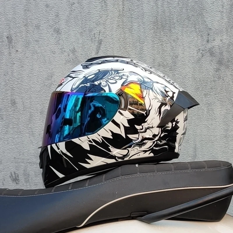   Гоночные шлемы с двумя линзами Спортивный шлем одобрен DOT электрический