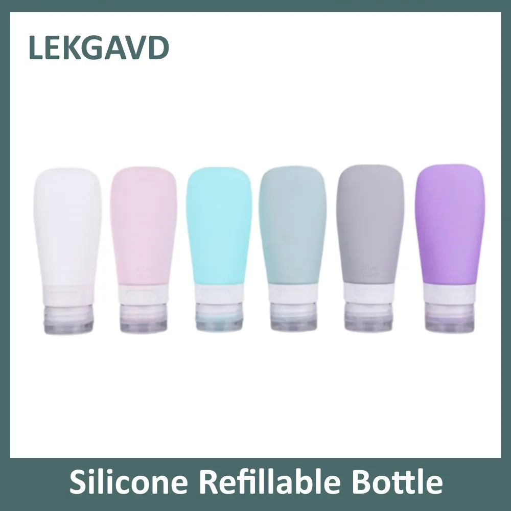 

Силиконовая многоразовая бутылка для шампуня, лосьона, 38/60/90 мл