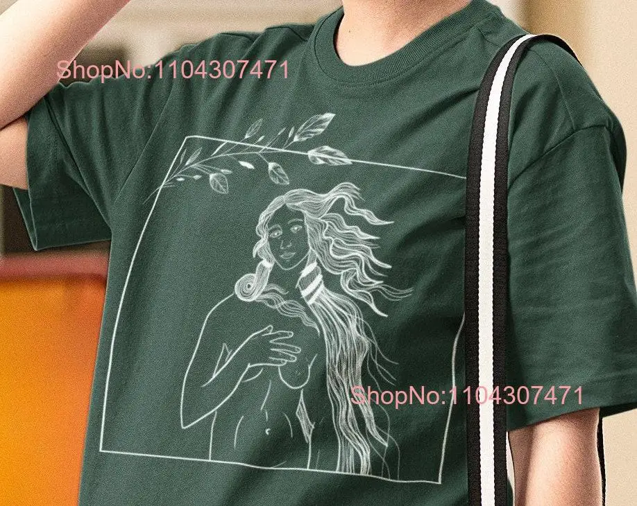 Футболка Рождение Венеры одна линия абстрактная ар эстетическая футболка для