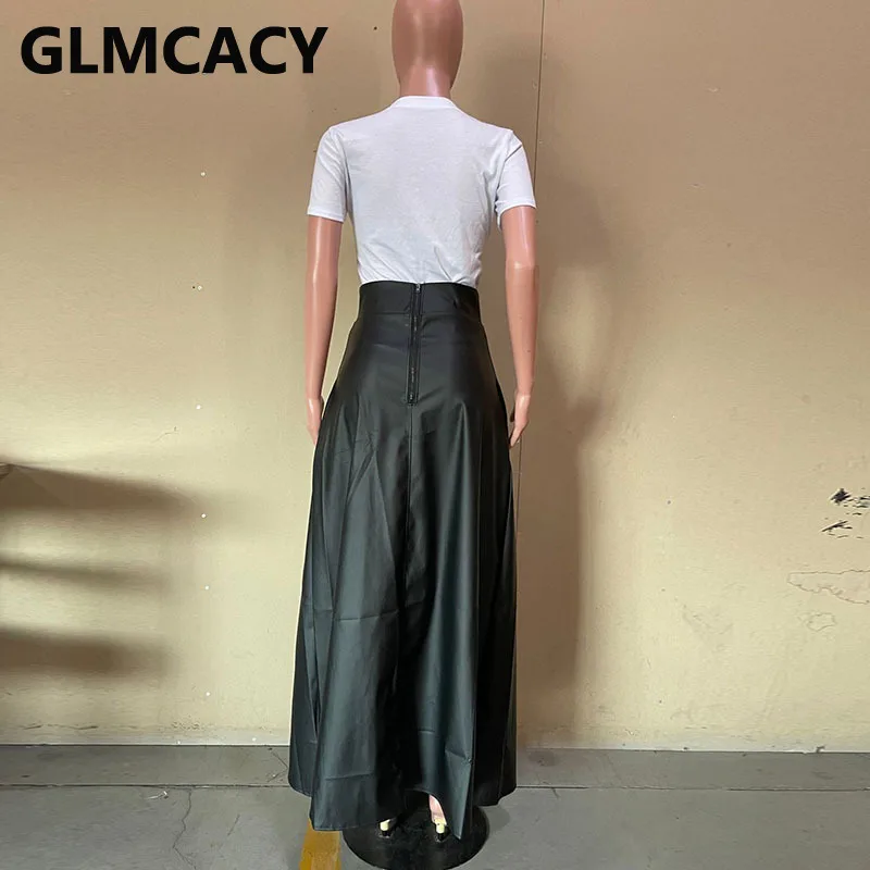 Женская юбка-макси с высокой талией и разрезом | Юбки