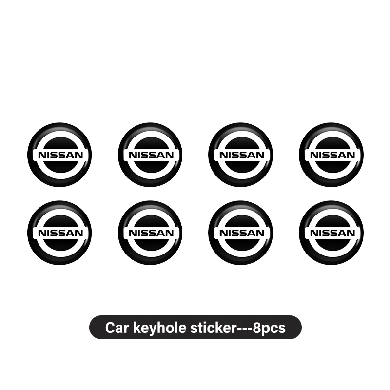 

8 шт., наклейки на замочную скважину автомобиля, защитная наклейка на замок для Nissan Almera Versa Pathfinder Maxima Murano Armada Skyline