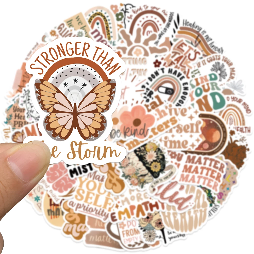 50 шт. стикеры в стиле бохо умственное здоровье эстетические наклейки для